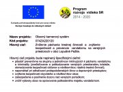 Obecný kamerový systém - publicita projektu